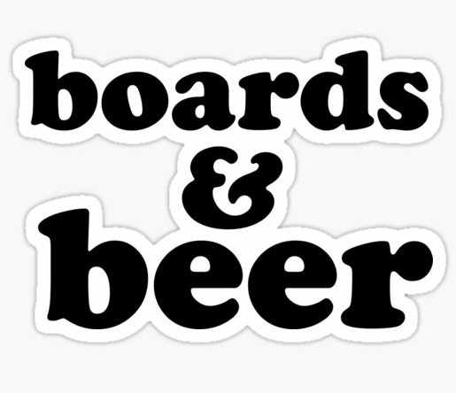 BOARDS AND BEER STICKER