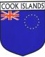 Cook Islands Flag Crest Decal Sticker