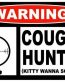 Cougar Hunter Funny Warning Sticker Set