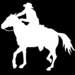 Cowboy Riding Vinyl Decal