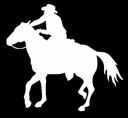 Cowboy Riding Vinyl Decal