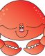 CRAB color fish decal