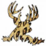 Deer Head Decal 55 - Skin Leopard