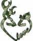 DEER HEADS HEART FILLS with LOVE camo green