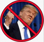 DUMP TRUMP ROUND POLITICAL STICKER