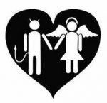 Evil Angel in Love Funny Decal Vinyl Car Sticker