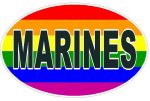 FLAG GAY OVAL MARINES DECAL