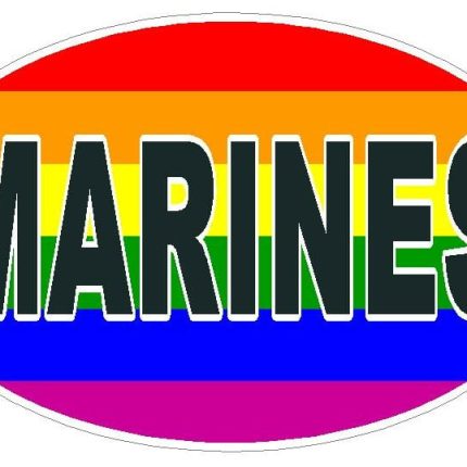 FLAG GAY OVAL MARINES DECAL