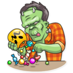 franky the monster_cartoon sticker 20