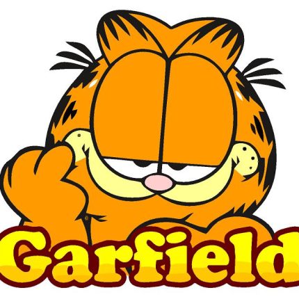 GARFIELD HEAD WITH TEXT STICKER