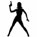 Girl with a Gun Diecut Decal