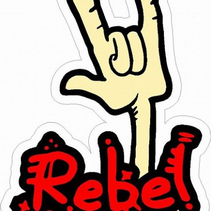 HAND SIGNS REBEL STICKER 1