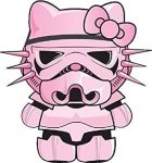 HELLO K PINK STORM TROOPER STICKER