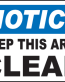Keep Area Clear Signs and Decals 13