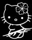 Kitty Kat in Hula Skirt Sticker