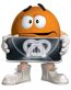 m&m orange pretzel sticker