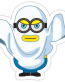 Minion Ghost Sticker