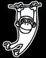 Monkey in Tree Vinyl Decal Sticker