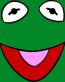 Muppet Kermit SQUARE Sticker