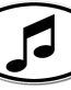 Musical Note Oval Sticker