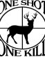 One Shot One Kill Diecut Deer Hunting Decal
