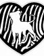 PITBULL HEART STICKER FILLS skin zebra
