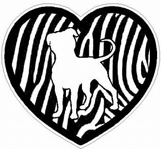 PITBULL HEART STICKER FILLS skin zebra