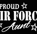 PROUD Military Stickers AIR FORCE AUNT