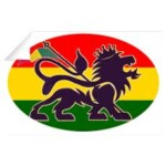 Rasta Lion Oval Sticker