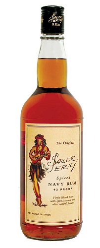 Sailor Jerry Rum Bottle Shaped Sticker