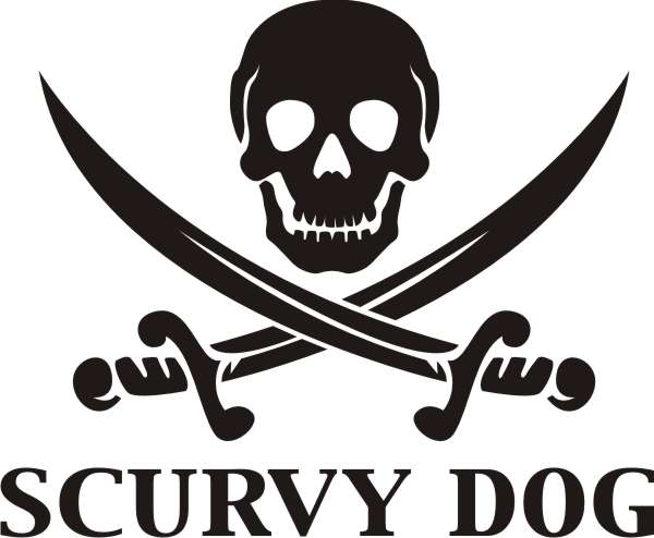 Scurvy Dog Vinyl Diecut Sticker