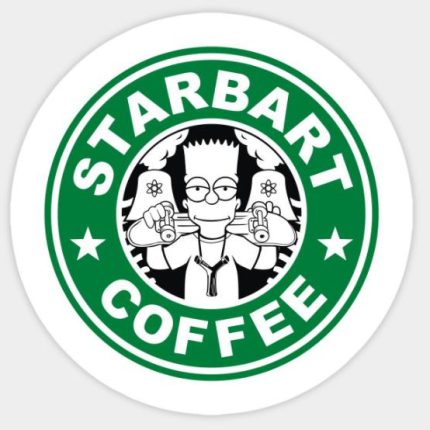 Simpson STARBART COFFE Sticker