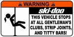 SkiDoo Funny Warning Sticker 5