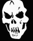 skull mask die cut decal