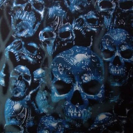 Skulls Blue Sticker 88