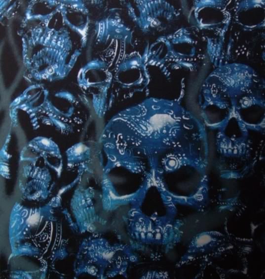 Skulls Blue Sticker 88