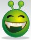 smile alien-head cartoon sticker 11