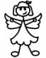 Stick Girl Angel Decal