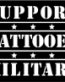 support tattooed military die cut decal