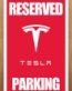 TESLA RESERVED PARKING STICKER