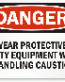 Wear Safety Equipment Danger Sign