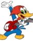 Woody-Woodpecker-Head-Funny-Cartoon-Car-GUITAR STICKER