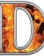 ORANGE Flame Letters & Numbers