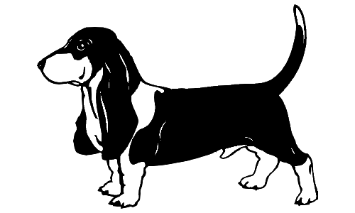 076 Basset Hound Decal