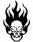 Flaming Skull 3 Vinyl Sticker