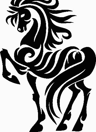 a vinyl horse car or wall decal 08