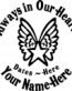 Always in Our Hearts Star with Wings Sticker