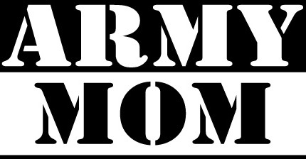 Army Mom B&W Sticker