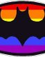 Bat Oval Pride Flag Sticker