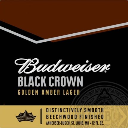 Budweiser Black Crown Amber Sticker